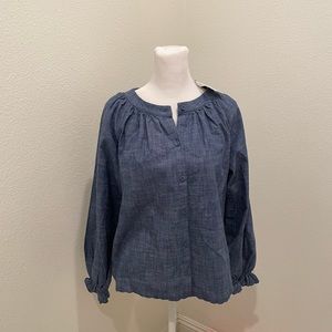 NWT Womens Joie Moneta Long Sleeve in Chambray Size XXS